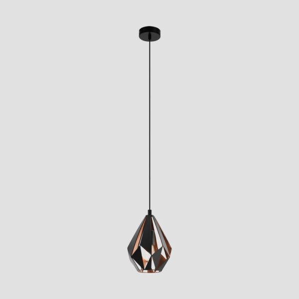 Pendul vintage EGLO CARLTON 1 Negru cupru